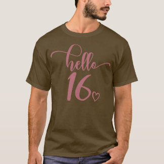 Camiseta Mujeres 16º cumpleaños, Hola 16, Chicas mujeres, 1