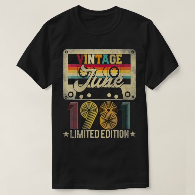 Camiseta Mujeres 1981 41º cumpleaños 41 años Limite (Diseño del anverso)