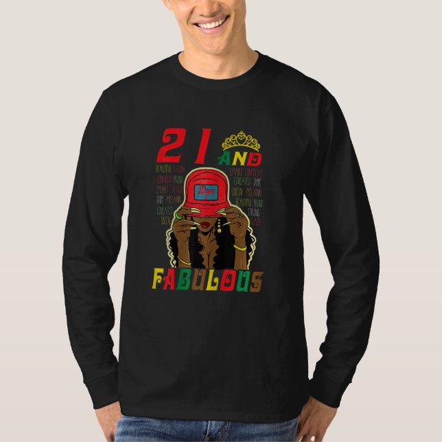 Camiseta Mujeres 21 Y Fabuloso Chica Negro 21 Af. (Anverso)