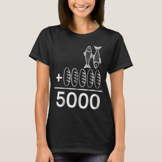 Camiseta Mujeres 2 Peces 5 Panes Jesús Alimenta 5000 Cristi