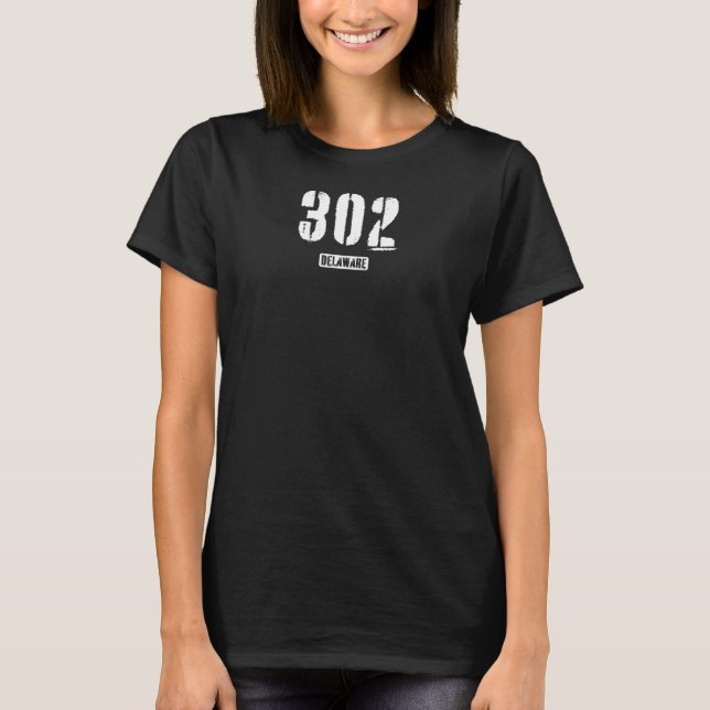 Camiseta Mujeres 302 Delaware Rough Stencil (Anverso)