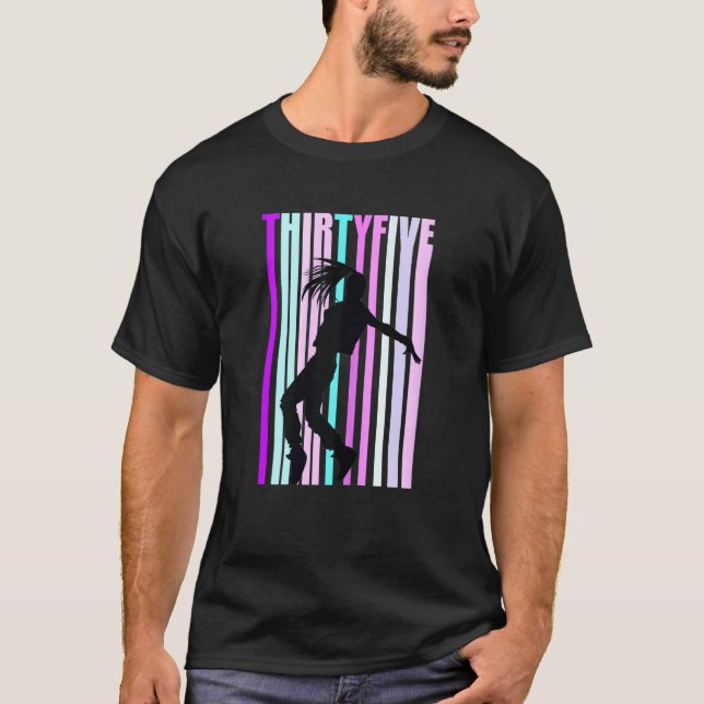 Camiseta Mujeres 35 Años De Baile Para Chicas Bailarina Hip (Anverso)