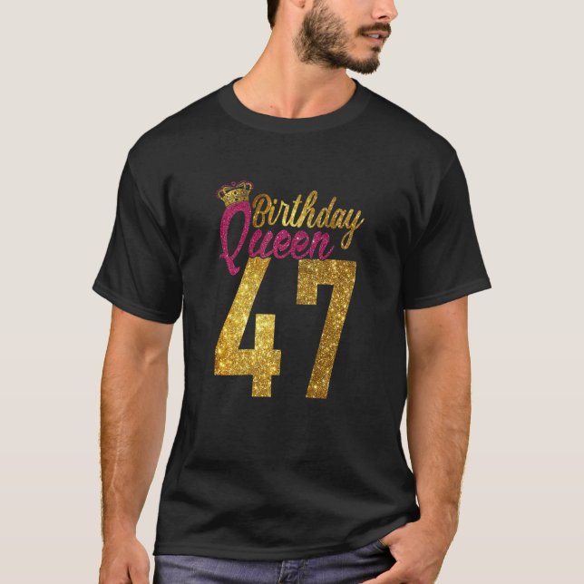 Camiseta Mujeres 47 años de edad 1975 47º cumpleaños Reina  (Anverso)