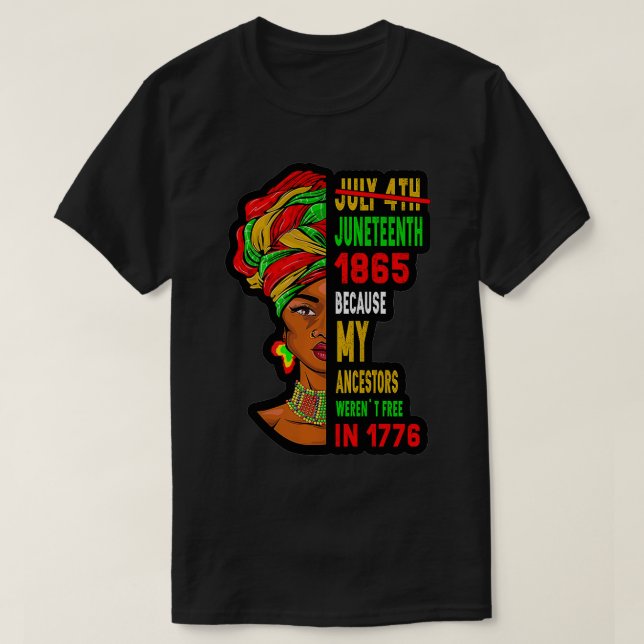 Camiseta Mujeres 4 de julio de 1865 Presente para África (Diseño del anverso)