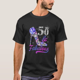 Camiseta Mujeres 50 Y Fabuloso Talón De Diamante 50 Años