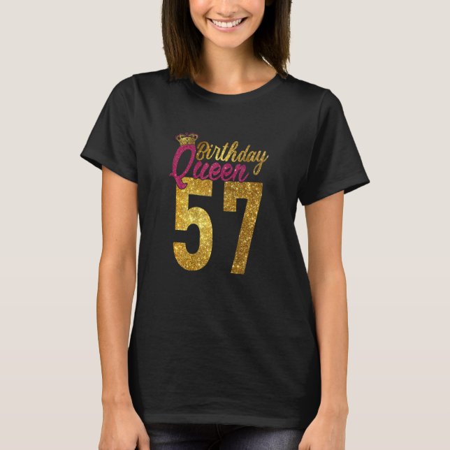 Camiseta Mujeres 57 años de edad 1965 57º cumpleaños Reina  (Anverso)