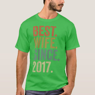 Camiseta Mujeres 5 años Bodas, mejor esposa desde 2
