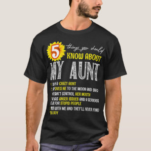 Camiseta Mujeres 5 cosas que deberías saber sobre mi tía Su