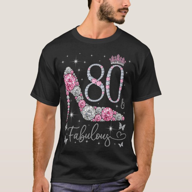 Camiseta Mujeres 80 y fabulosas, 80 años y fabulosas, 8 (Anverso)