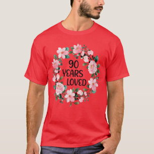 Camiseta Mujeres 90 años amadas mujeres hombres 90 años Coo