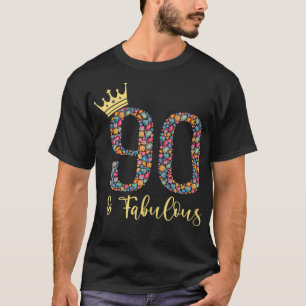 Camiseta Mujeres 90 años y fabulosas, 90º cumpleaños