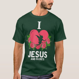 Camiseta Mujeres a las que amo a Jesús y a las hadas, crist