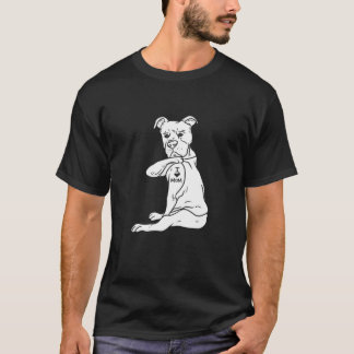 Camiseta Mujeres a las que amo a mamá Pitbull aman a dueña 