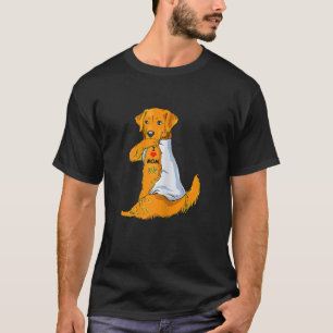 Camiseta Mujeres a las que amo a mamá Tattoo Golden Retriev