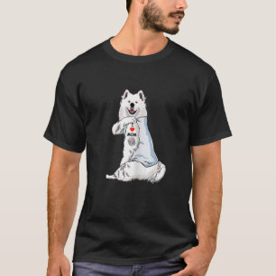 Camiseta Mujeres a las que amo a mamá Tattoo Samoyed Mamá P