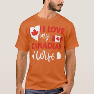 Camiseta Mujeres a las que amo a mi esposa canadiense Bande