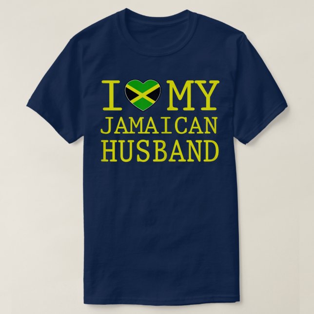 Camiseta Mujeres a las que amo a mi esposo jamaiquino T (Diseño del anverso)