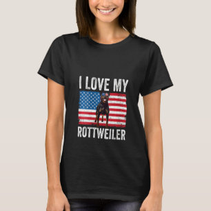 Camiseta Mujeres a las que amo a mi rottweiler Rottie Dad M