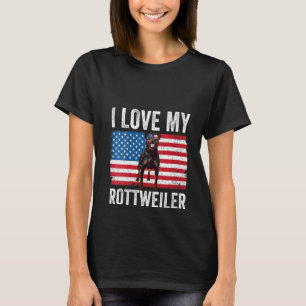 Camiseta Mujeres a las que amo a mi rottweiler Rottie Dad M