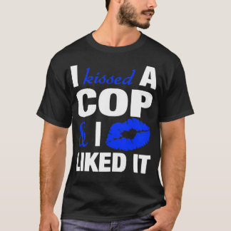 Camiseta Mujeres A Las Que Besé A Un Policía Divertido, Muj