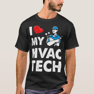 Camiseta Mujeres a las que me encanta mi HVAC Tech Funny Te