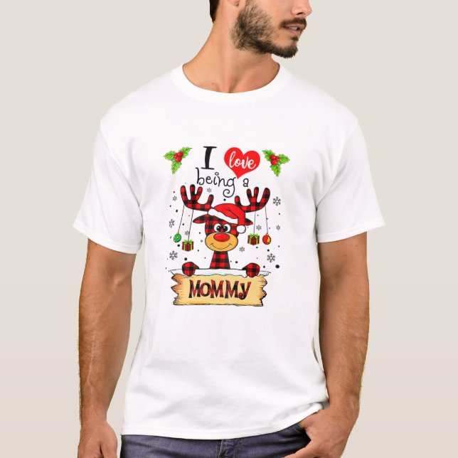 Camiseta Mujeres A Las Que Me Encanta Ser Una Mami Navidad  (Anverso)