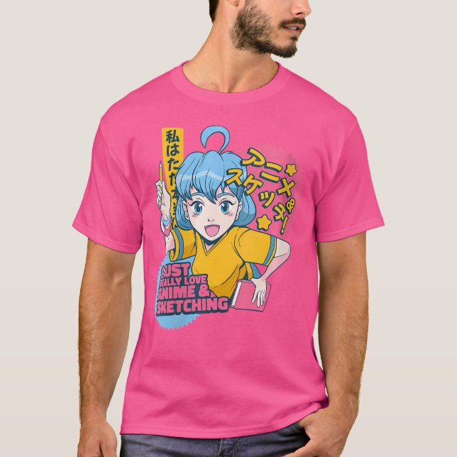 Camiseta Mujeres A Las Que Realmente Me Encanta El Anime Y  (Anverso)