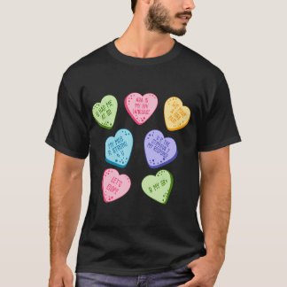 Camiseta Mujeres Aba Valentine Heart Candy Aplicó Comportam