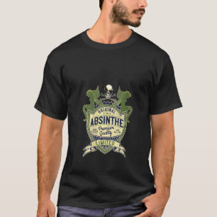 Camiseta Mujeres Absinth 1907 Alcohol Fairy Skull Liqueur P
