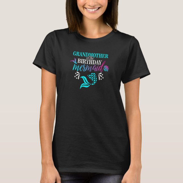 Camiseta Mujeres Abuela De Matchin De Sirena De Cumpleaños (Anverso)