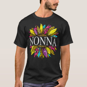 Camiseta Mujeres Abuela Personalizada Nonna Sunflower
