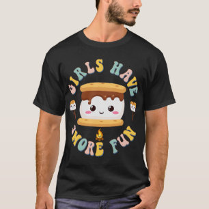 Camiseta Mujeres Acampando Kawaii Smores Chicas Tienen S'mo