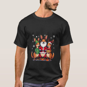 Camiseta Mujeres adorables canguros de Navidad en Santa Elf