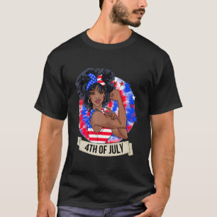 Camiseta Mujeres Africanas Negras 4 De Julio Chica Negra De