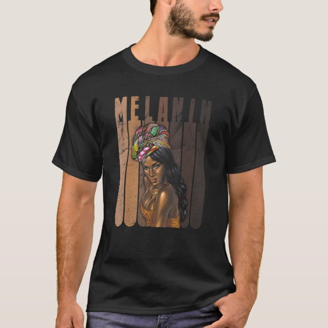 Camiseta Mujeres afro-afro-negras aman melanina afroamerica (Anverso)