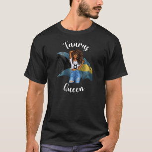 Camiseta Mujeres Afro Bahaman Taurus Reina de las mujeres n