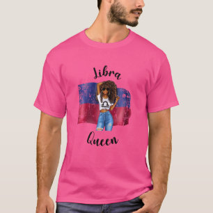Camiseta Mujeres afro haitianas reina libia bandera african
