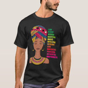 Camiseta Mujeres afroamericanas BHM Melanin Black History M