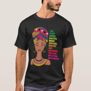 Camiseta Mujeres afroamericanas BHM Melanin Black History M