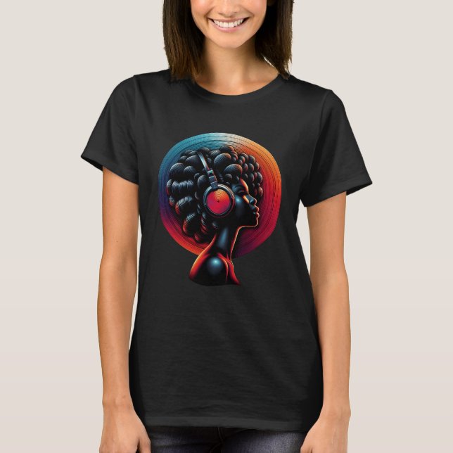 Camiseta Mujeres afroamericanas de 70's funk afro des de 70 (Anverso)