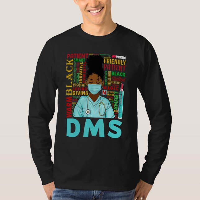 Camiseta Mujeres afroamericanas enfermeras de dms negras Hi (Anverso)