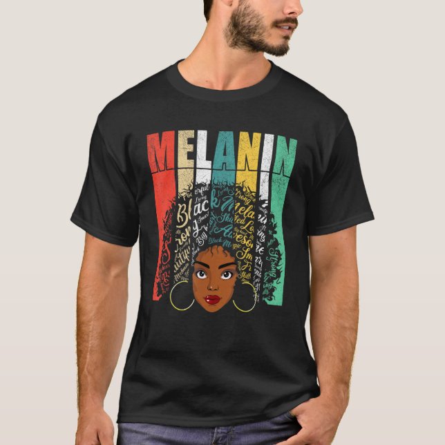 Camiseta Mujeres afronegras Chicas Melanin T African (Anverso)