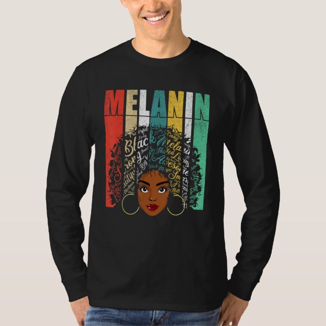 Camiseta Mujeres afronegras Chicas Melanin T African (Anverso)