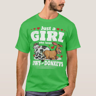 Camiseta Mujeres agricultoras Chicas de granjeros de burro