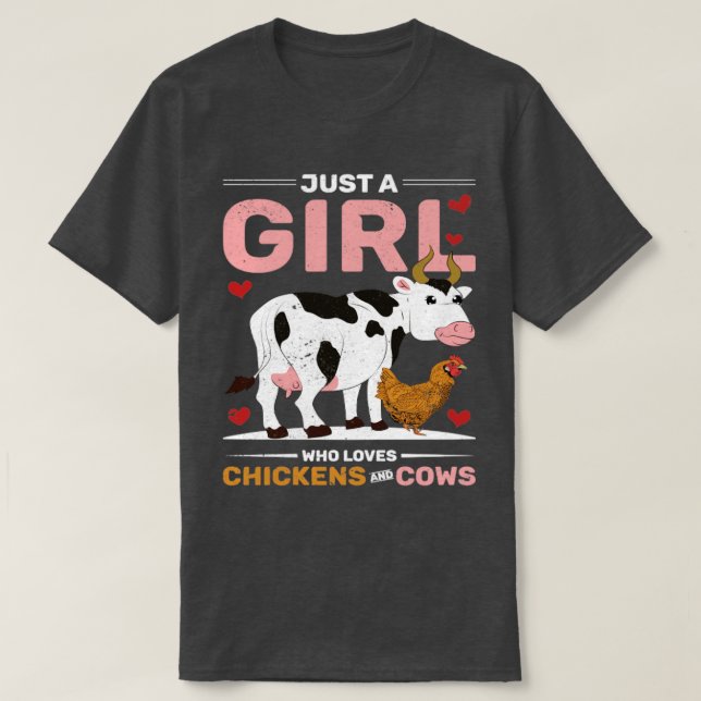 Camiseta Mujeres agricultoras de pollo Chicas de los amante (Diseño del anverso)