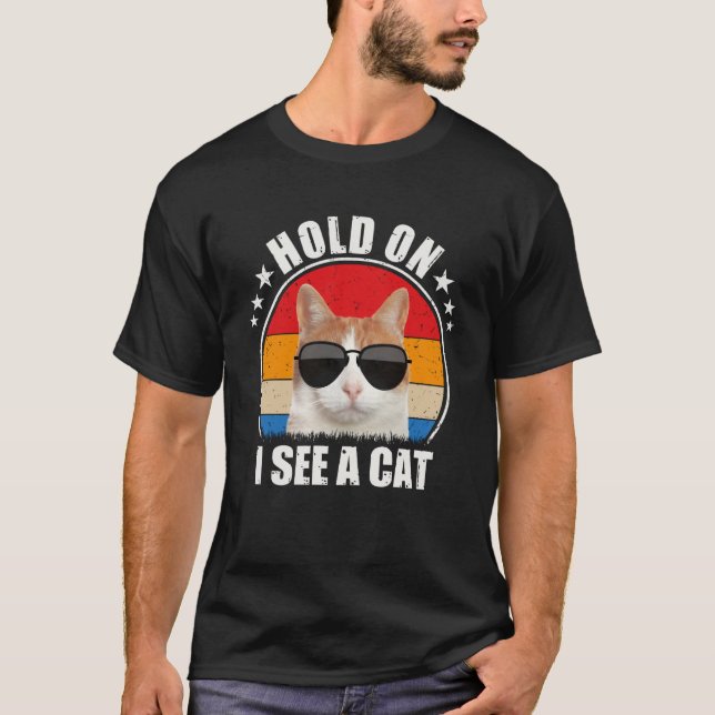 Camiseta Mujeres aguantan viendo a un gato Gato (Anverso)