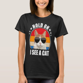 Camiseta Mujeres Aguantar veo un gato Persona Gato Gato
