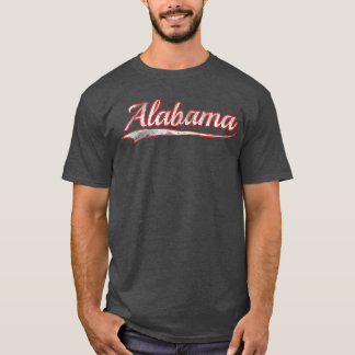 Camiseta Mujeres Alabama Vintage Varsity Distressedhrowback