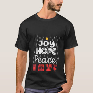 Camiseta Mujeres Alegran Esperanza Paz Aman Snowflakes Buff