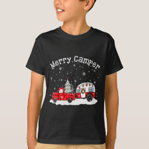 Camiseta Mujeres alegres campista Navidad Santa Claus Camng